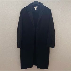 H&M black long peacoat 2